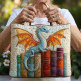 Cartera Artesanal - Dragón Esmeralda, Guardián de los Libros