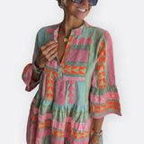 Madalena - Boho-Stil Schichtenkleid mit fließendem Schnitt