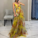 Margarida - Blumen Maxi-Kleid