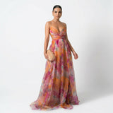 Margarida - Blumen Maxi-Kleid