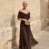 Airi | Stilvolles Braunes Kleid