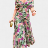Luana - Stilvolles V-Ausschnitt Kleid