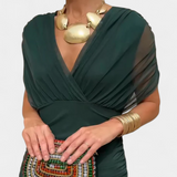 Luana - Stilvolles V-Ausschnitt Kleid