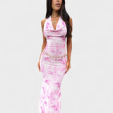Mara - Rosa Blumenkleid