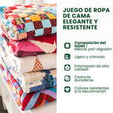 Juego de cama acolchado de 3 piezas - Granja Feliz