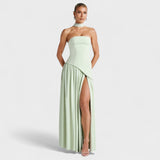Malia - Asymmetrisches Mintgrünes Kleid