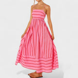 Isabel - Langes gestreiftes Kleid