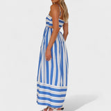 Isabel - Langes gestreiftes Kleid