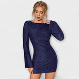 Paillettenkleid mit offenem Rücken