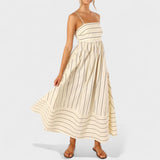 Isabel - Langes gestreiftes Kleid